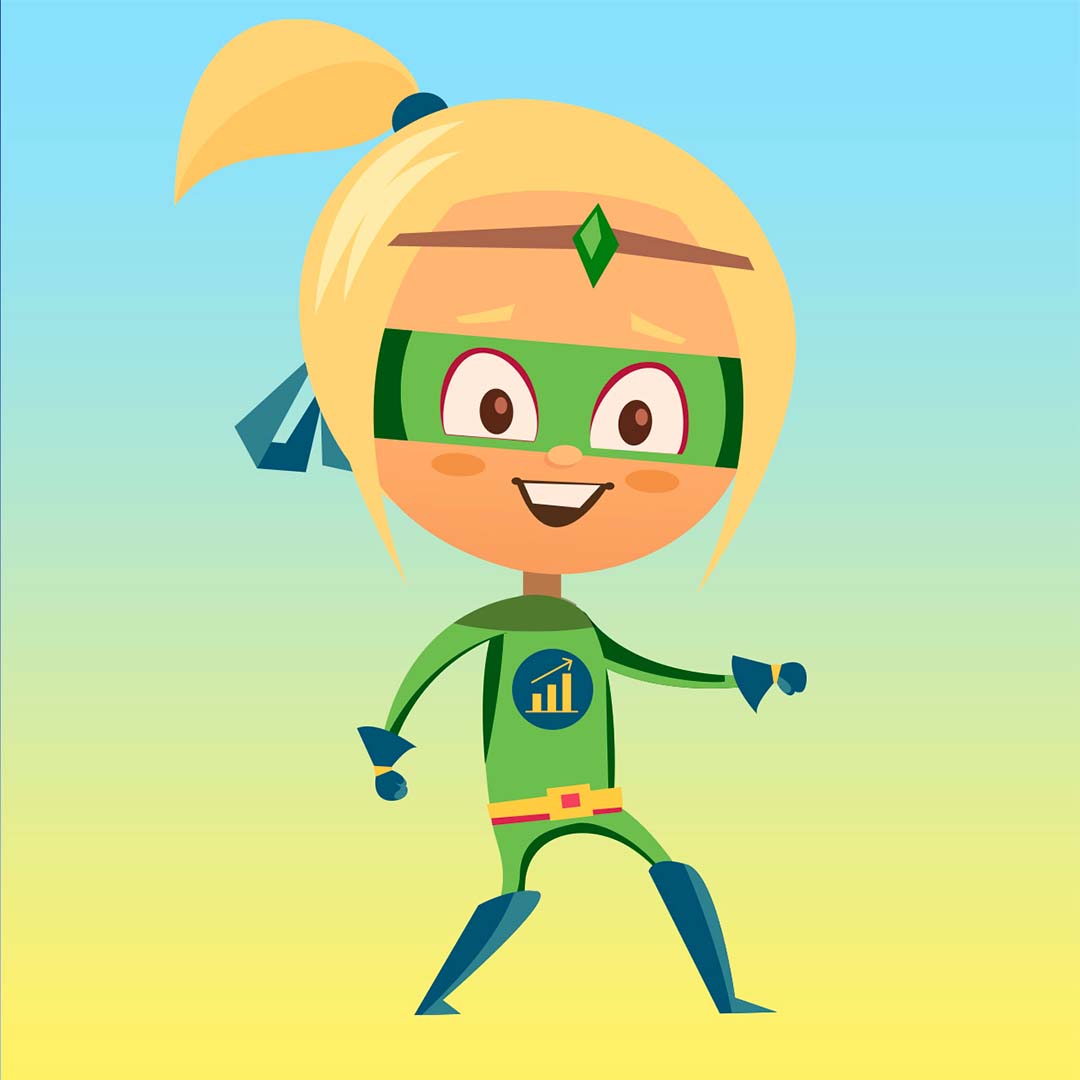 supereroina della digital strategy costume verde